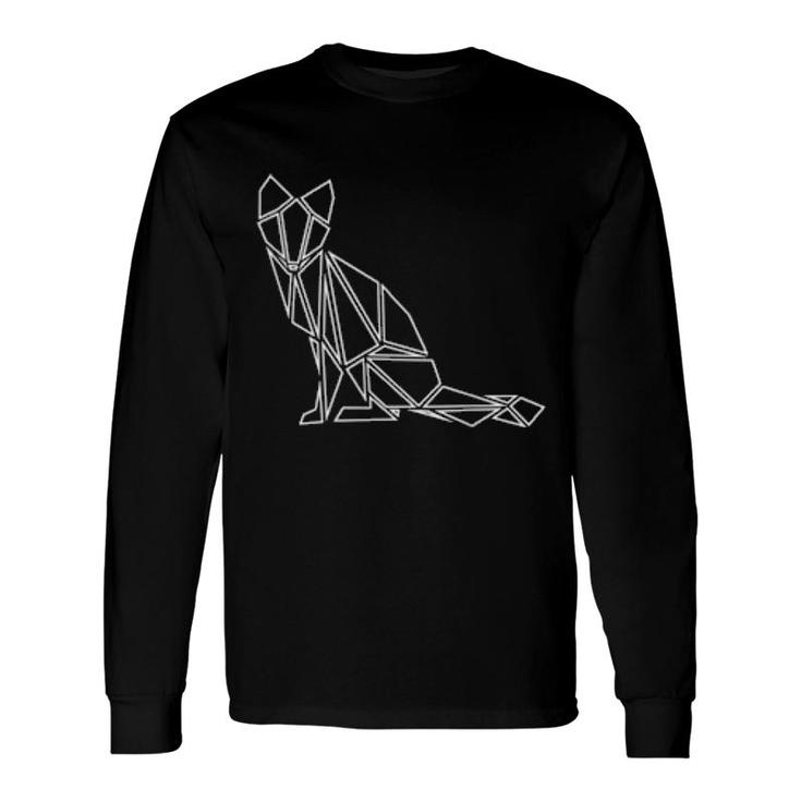 Polygon Fox Forest Animal Geometric Polygon Minimalist Long Sleeve T-Shirt T-Shirt