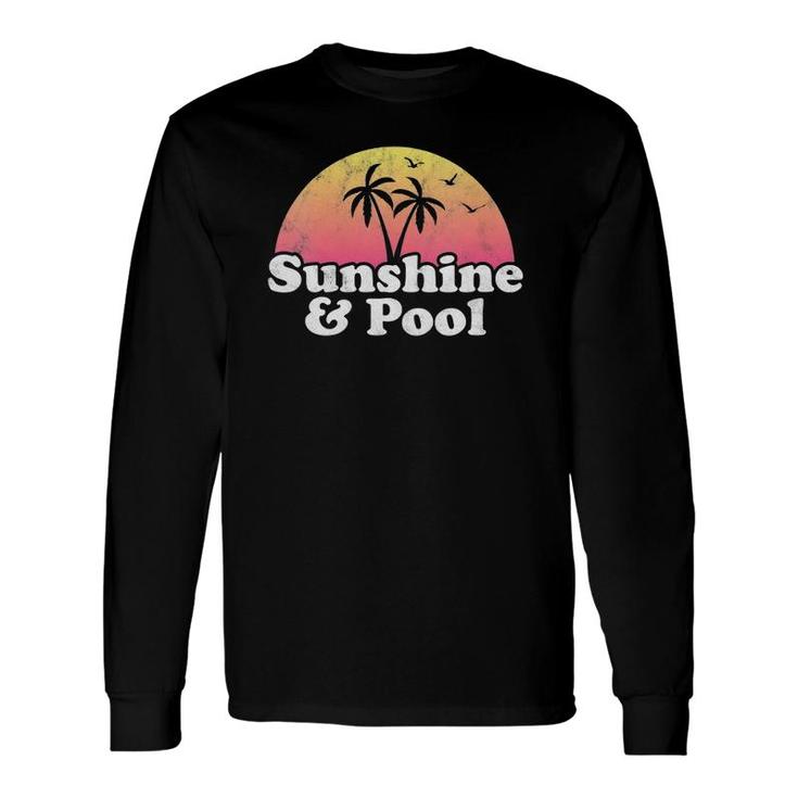 Pool Sunshine And Pool V-Neck Long Sleeve T-Shirt T-Shirt