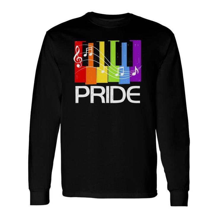 Pride Lgbt Rainbow Gay Lesbian Piano Long Sleeve T-Shirt T-Shirt