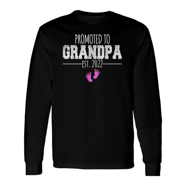 Promoted To Grandpa 2022 First Time Grandfather Father's Day Long Sleeve T-Shirt T-Shirt
