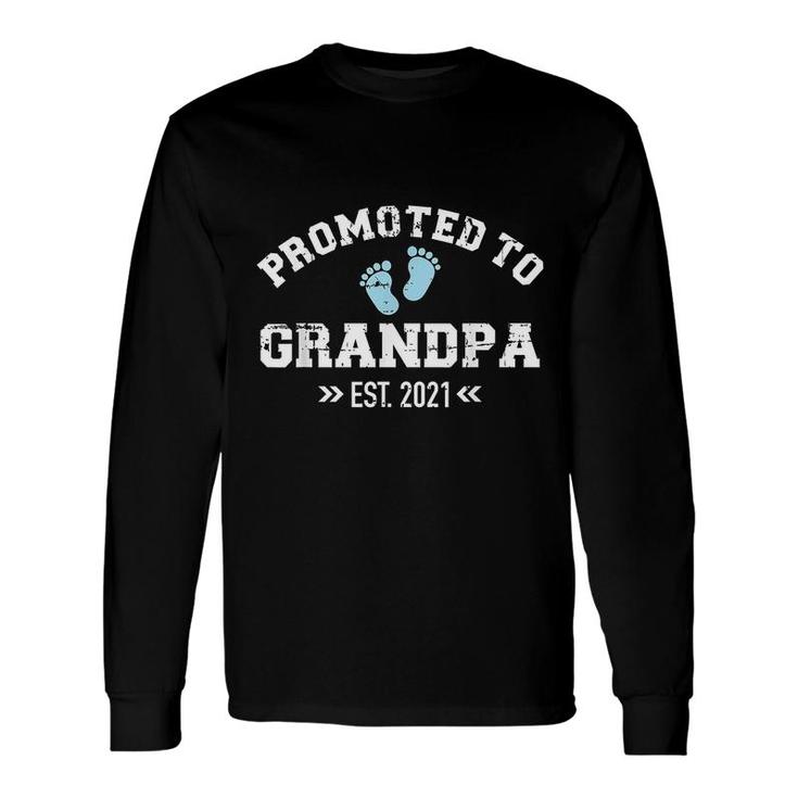 Promoted To Grandpa Est 2021 Long Sleeve T-Shirt T-Shirt