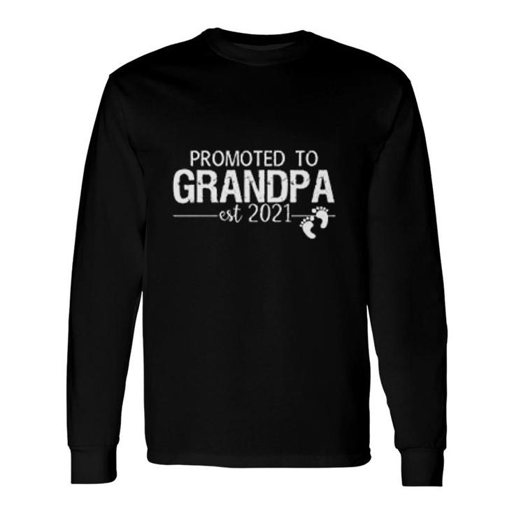 Promoted To Grandpa Est 2021 Long Sleeve T-Shirt T-Shirt