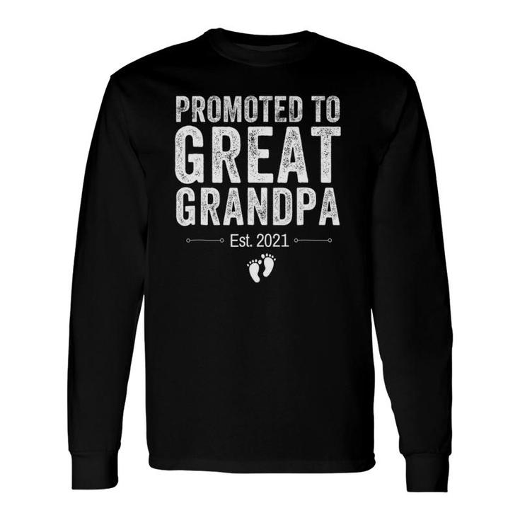 Promoted To Great Grandpa 2021 Pregnancy Announcement Long Sleeve T-Shirt T-Shirt