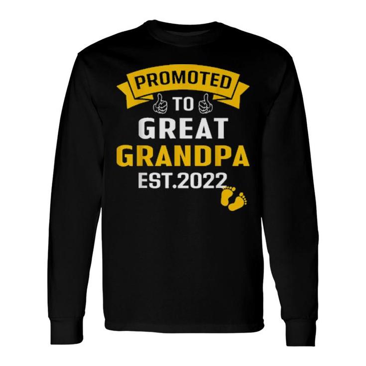Promoted To Great Grandpa Est 2022 Pregnancy Announcement Long Sleeve T-Shirt T-Shirt