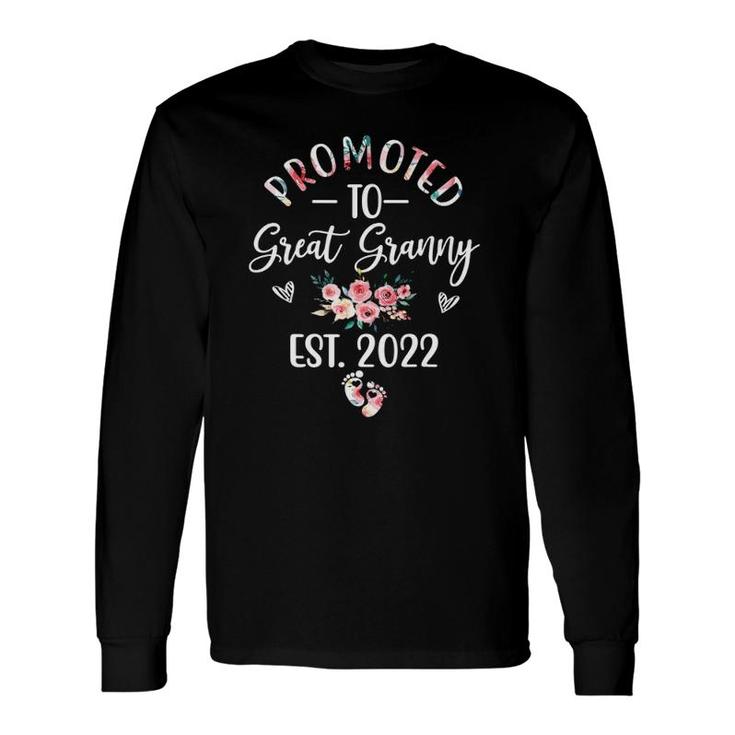 Promoted To Great Granny Est 2022 Floral Long Sleeve T-Shirt T-Shirt