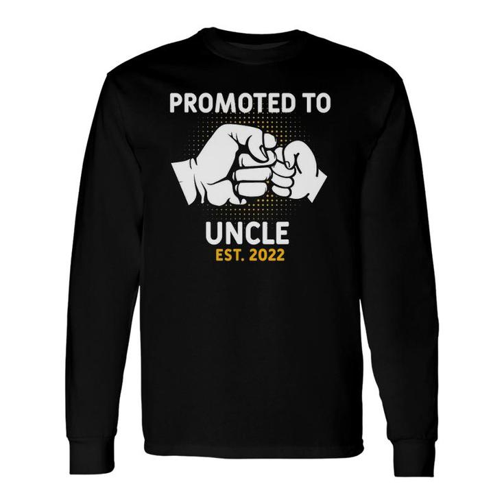Promoted To Uncle 2022 First Father's Day New Uncle Fist Bump Long Sleeve T-Shirt T-Shirt
