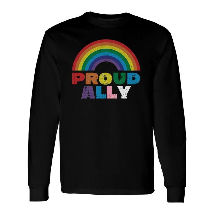 Proud Ally Lgbt Rainbow Gay Pride Month Long Sleeve T-Shirt T-Shirt