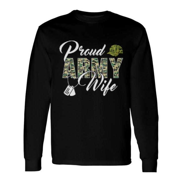 Proud Army Wife Of Us Military Soldier Long Sleeve T-Shirt T-Shirt