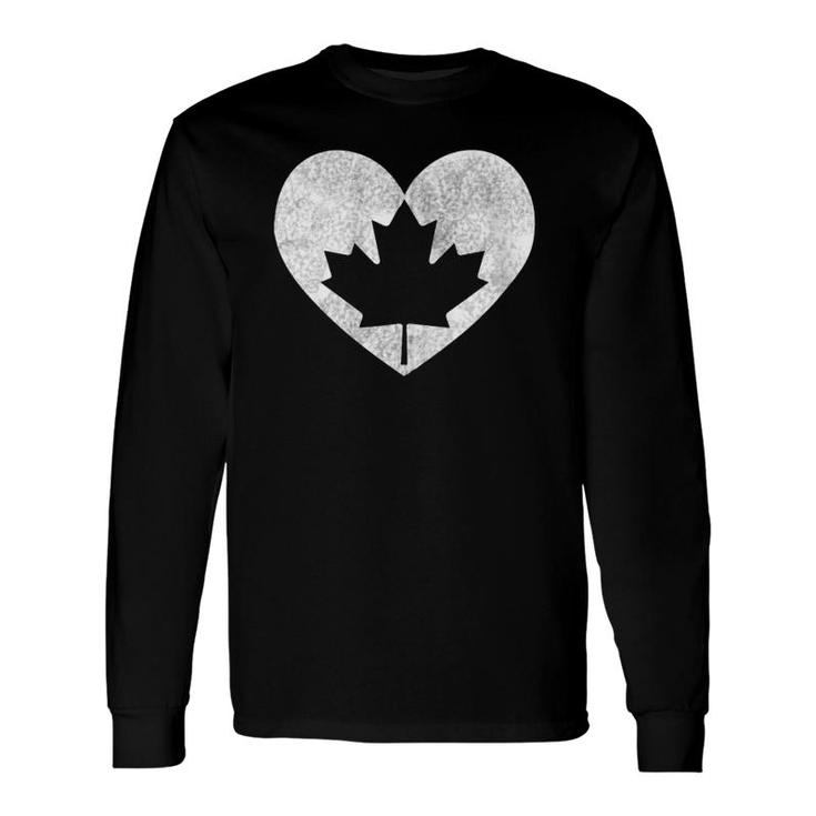 Proud Canadian Canada Flag Maple Leaf Zip Long Sleeve T-Shirt