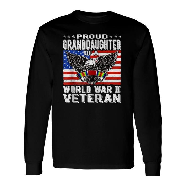 Proud Granddaughter Of A World War 2 Veteran Ww2 Zip Long Sleeve T-Shirt T-Shirt