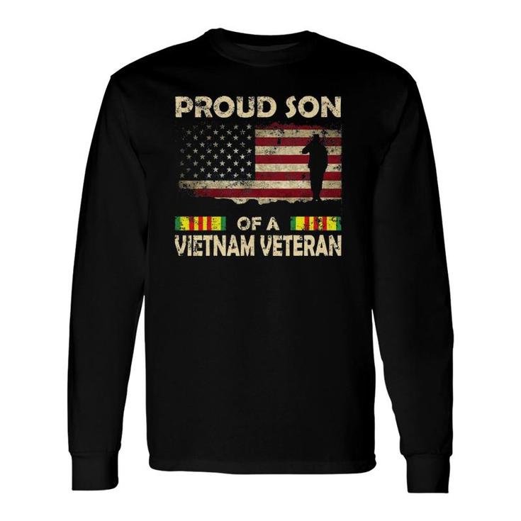Proud Son Of Vietnam Veteran Tee American Flag Long Sleeve T-Shirt T-Shirt