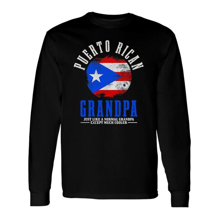 Puerto Rican Grandpa Puerto Rico Flag Pride Long Sleeve T-Shirt T-Shirt