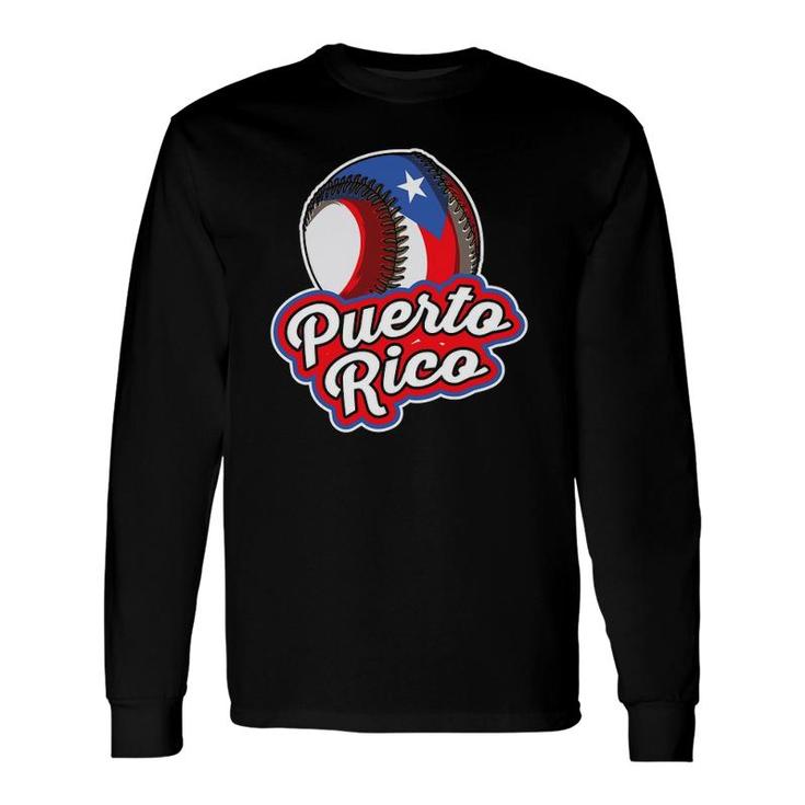 Puerto Rico Pride Baseball Boricua Flag Long Sleeve T-Shirt T-Shirt