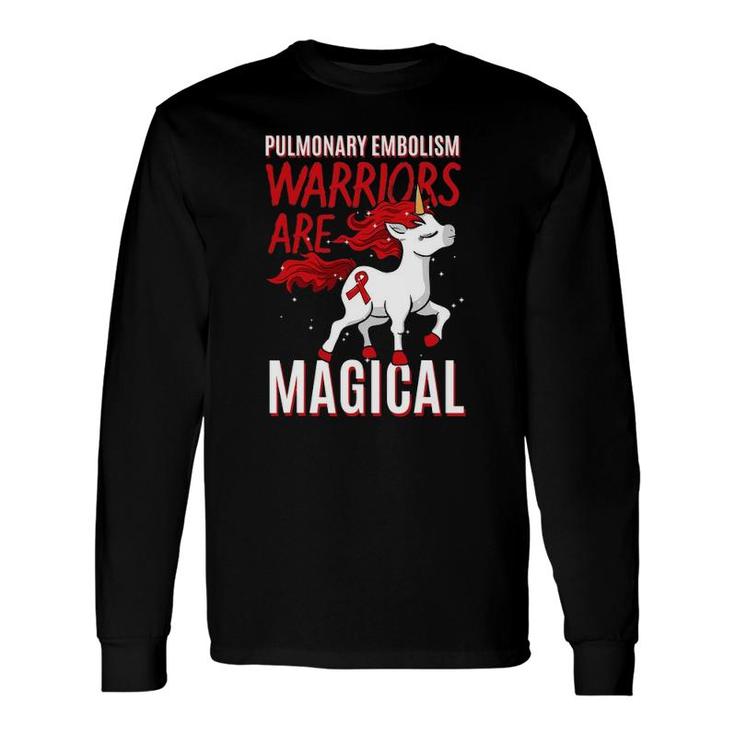 Pulmonary Embolism Awareness Warrior Pe Unicorn Lover Long Sleeve T-Shirt T-Shirt