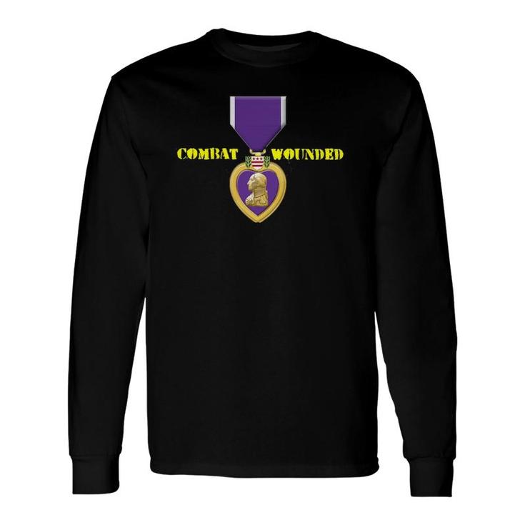 Purple Heart Combat Veteran Veterans Day Long Sleeve T-Shirt T-Shirt