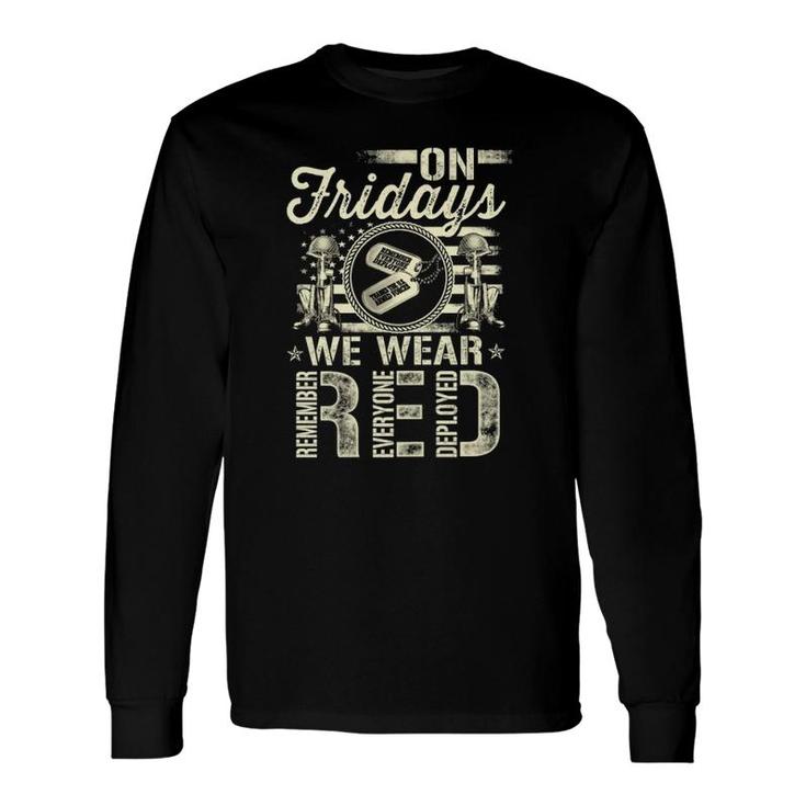 R Friday Red Military Long Sleeve T-Shirt T-Shirt