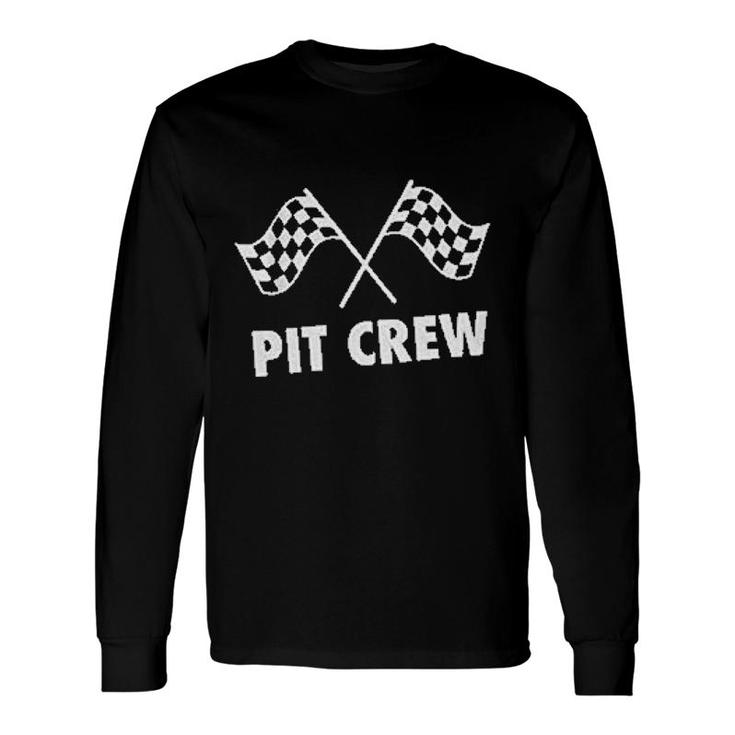 Race Car Pit Crew Dad Mom Baby Child Son Daughter Matching Long Sleeve T-Shirt