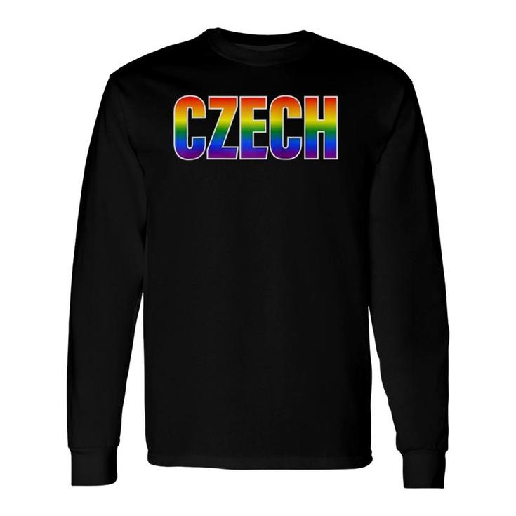 Rainbow Czech Gay Pride Lgbt Pride Raglan Baseball Tee Long Sleeve T-Shirt T-Shirt