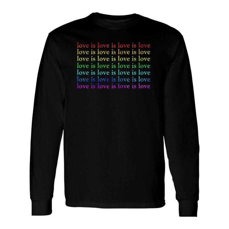 Rainbow Pride Love Is Love Raglan Baseball Tee Long Sleeve T-Shirt T-Shirt