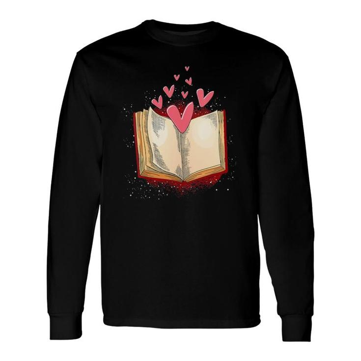 Reader Bookworm Book Nerd Book Lover Heart Reading Long Sleeve T-Shirt