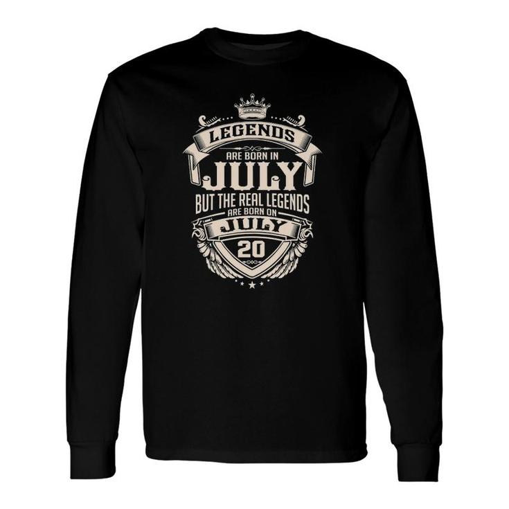 The Real Legends Are Born On July 20 Vintage Long Sleeve T-Shirt