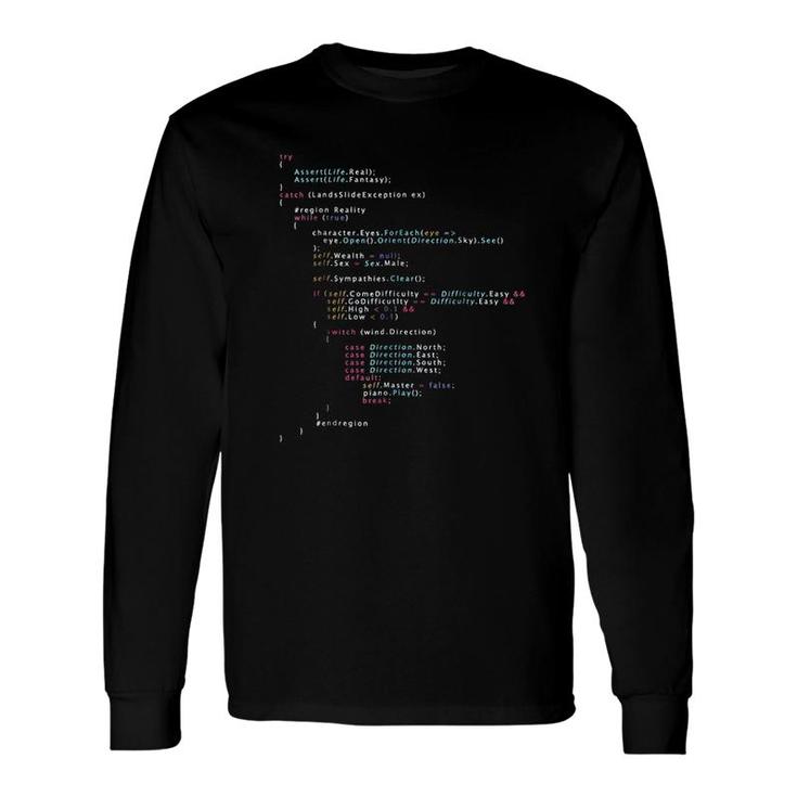 Is This The Real Life Coding Programming Long Sleeve T-Shirt T-Shirt