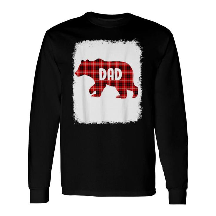 Red Plaid Dad Buffalo Matching Papa Pajama Christmas Long Sleeve T-Shirt T-Shirt