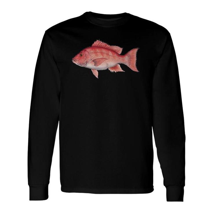 Red Snapper Fish Lover Long Sleeve T-Shirt T-Shirt