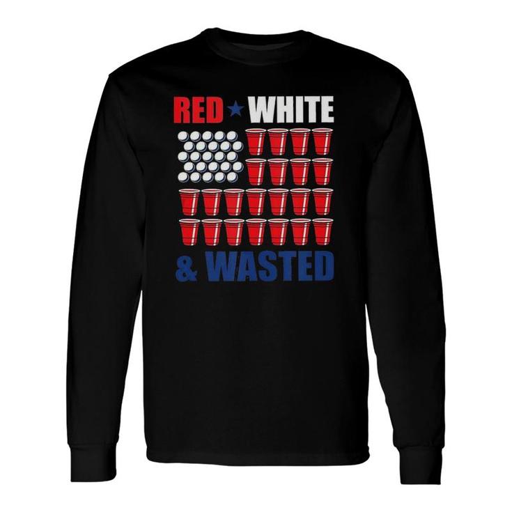 Red White And Wasted Long Sleeve T-Shirt T-Shirt
