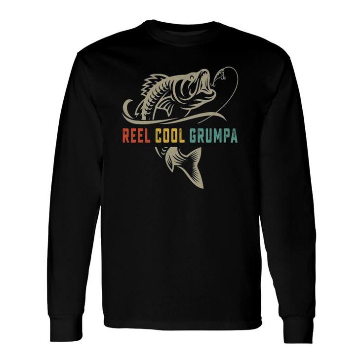Reel Cool Grumpa Fishing Vintage Retro Father's Day Long Sleeve T-Shirt T-Shirt