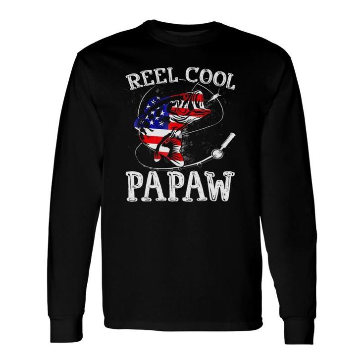 Reel Cool Papawfunny 4Th July Usa Flag Fishing Long Sleeve T-Shirt T-Shirt