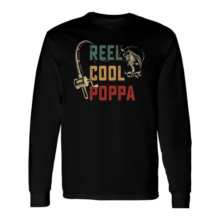 Reel Cool Poppa Vintage Fisherman Father's Day Long Sleeve T-Shirt T-Shirt