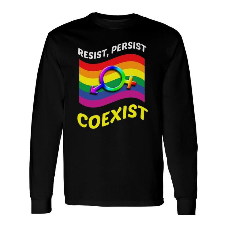 Resist Persist Coexist Bi Lesbian Gay Lgbt Long Sleeve T-Shirt T-Shirt