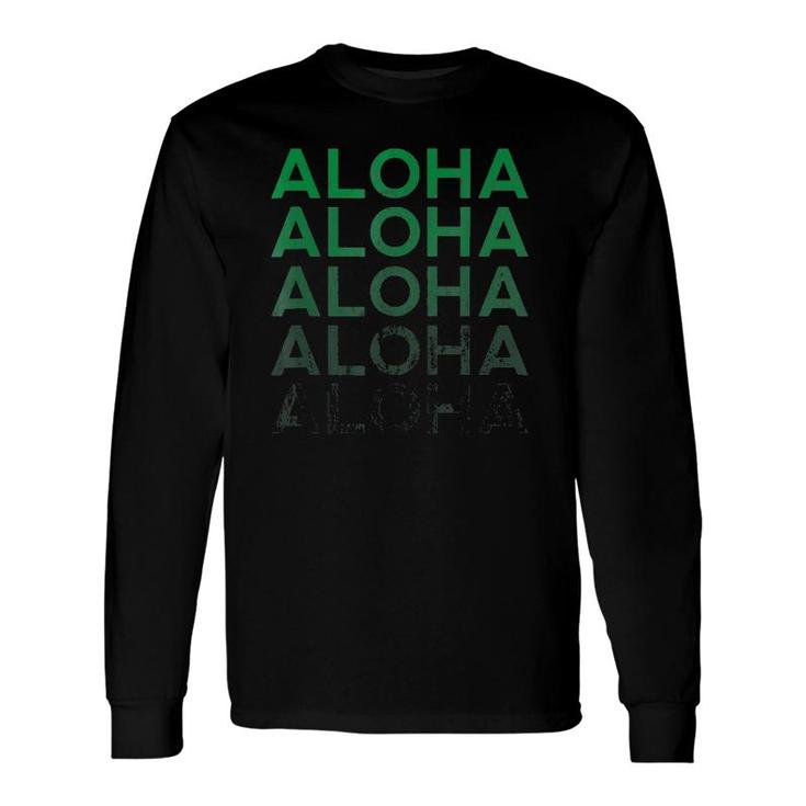 Retro Aloha Hawaii Hawaiian Long Sleeve T-Shirt