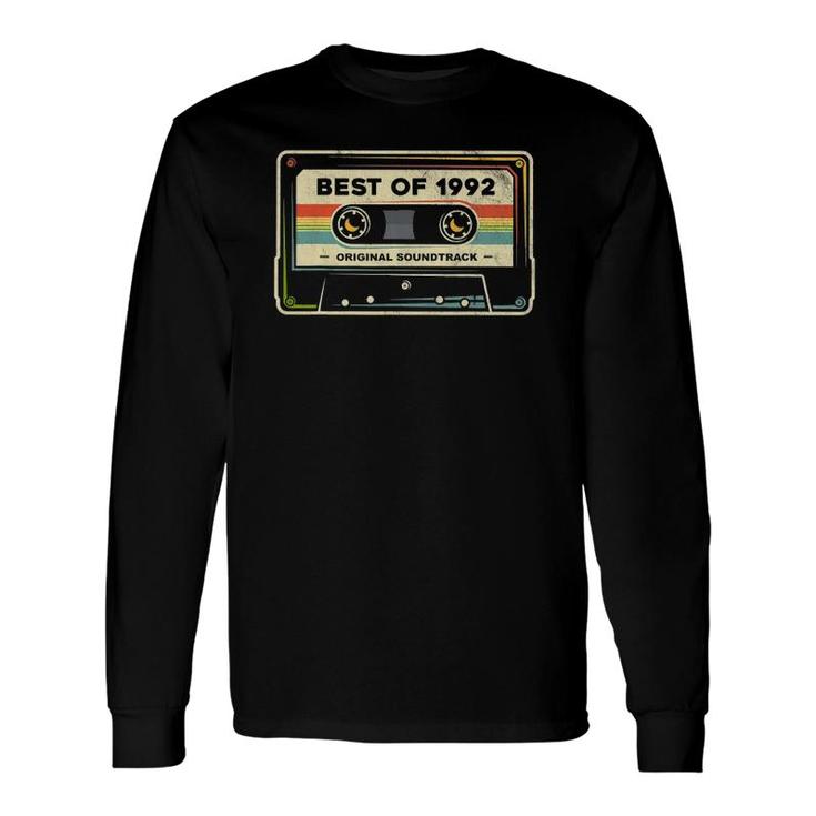Retro Best Of 1992 Mixtape Vintage 29Th Birthday Cassette Long Sleeve T-Shirt T-Shirt