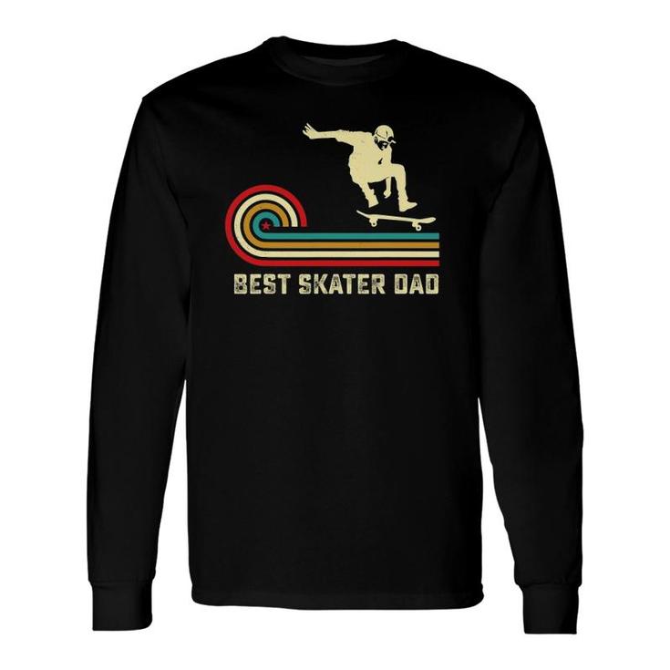 Retro Best Skater Dad Skateboarding Father Skateboarder Long Sleeve T-Shirt T-Shirt
