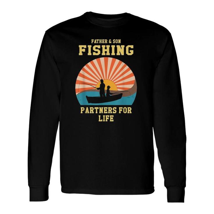 Retro Father Son Fishing Partners For Life Matching Long Sleeve T-Shirt T-Shirt