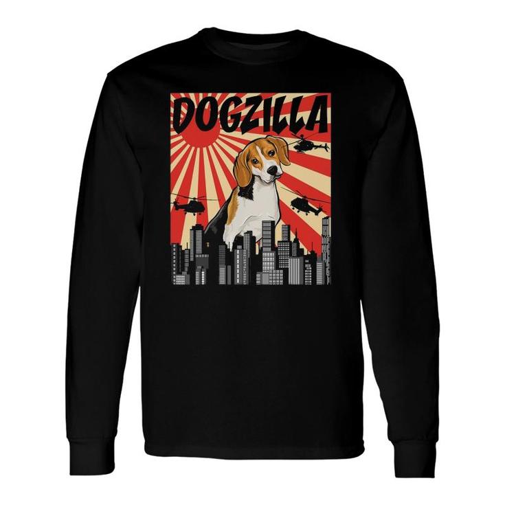 Retro Japanese Dogzilla Beagle Long Sleeve T-Shirt T-Shirt