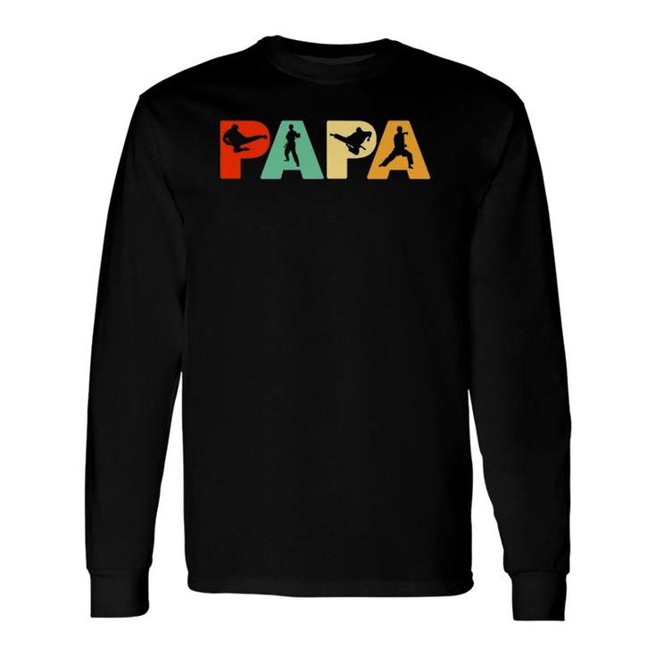 Retro Karate Dad Papa Karate Father Long Sleeve T-Shirt T-Shirt
