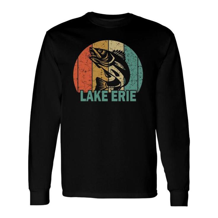 Retro Lake Erie Walleye Fishing Souvenir Long Sleeve T-Shirt T-Shirt