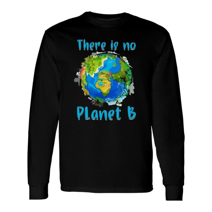 Retro No Planet Climate Change Earth Save Nature Animals Long Sleeve T-Shirt T-Shirt