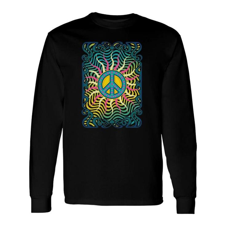 Retro Peace Vintage 60'S 70'S Hippie Tie Dye Long Sleeve T-Shirt T-Shirt