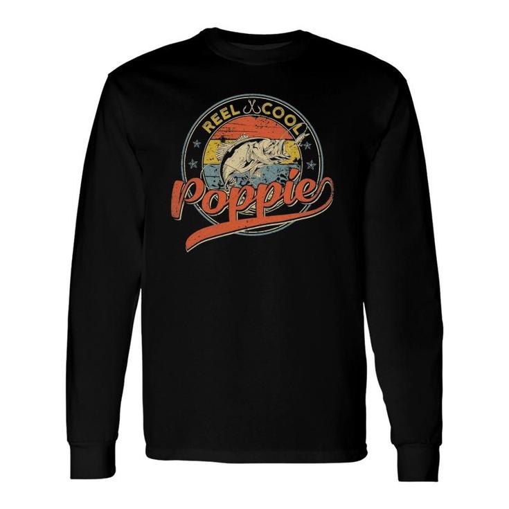 Retro Reel Cool Poppie Fishing Father's Day Long Sleeve T-Shirt T-Shirt