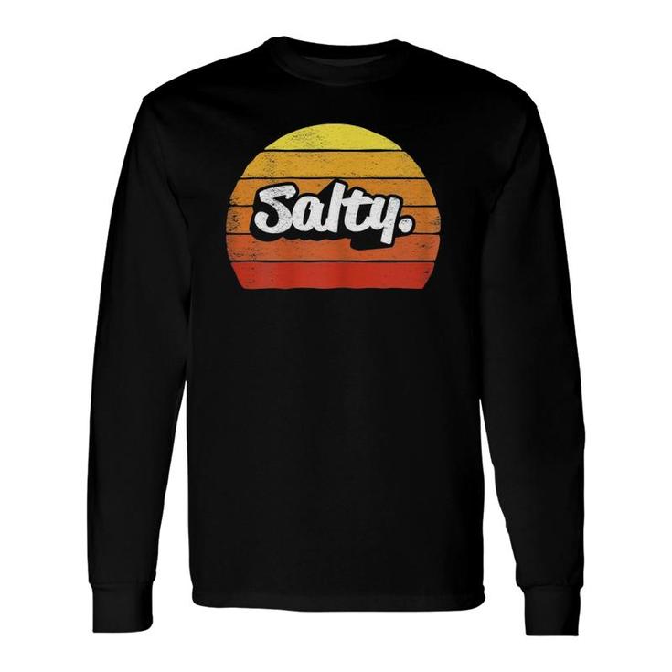Retro Salty Beach Summer Vacation Travel Vintage Long Sleeve T-Shirt T-Shirt
