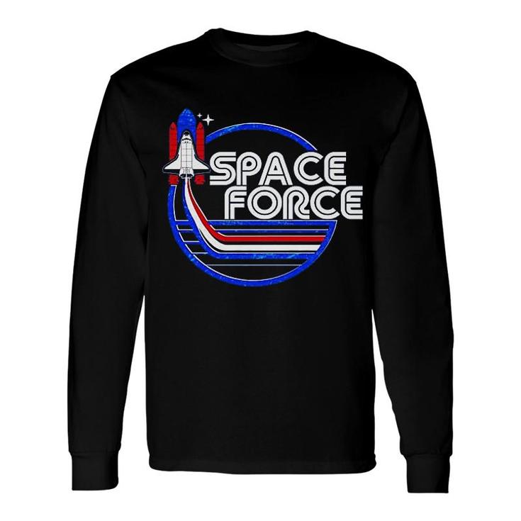 Retro Usa American Space Force Long Sleeve T-Shirt T-Shirt