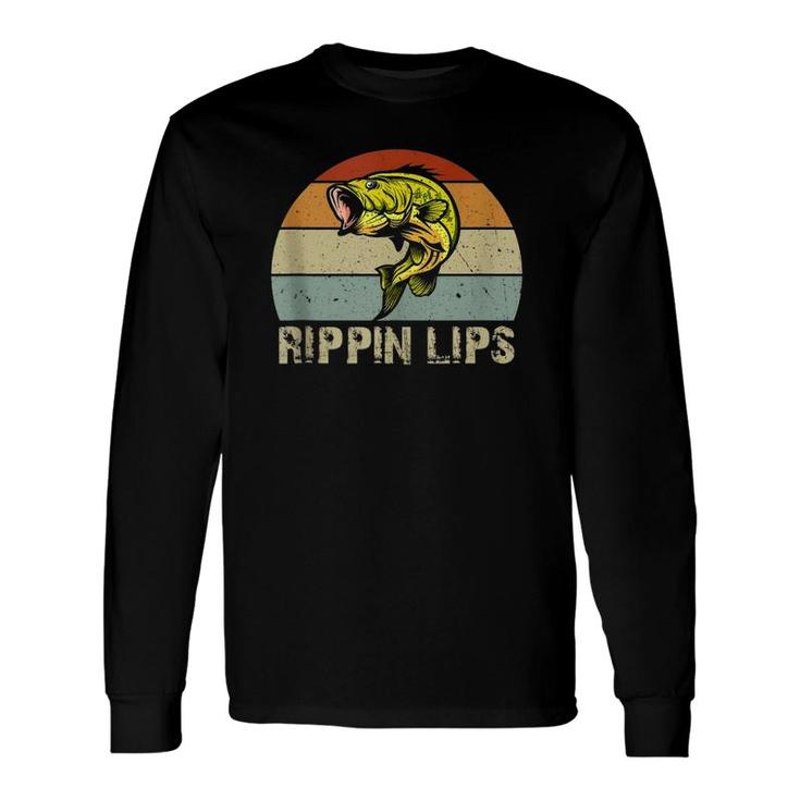 Rippin Lips Bass Fishing For Dad Father's Day Long Sleeve T-Shirt T-Shirt