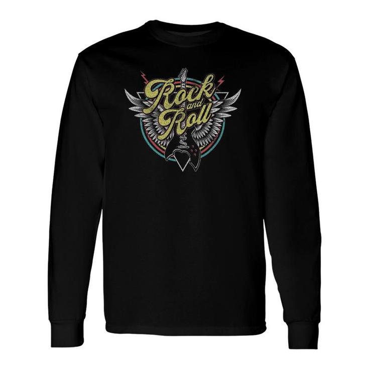 Rock & Roll Guitar Wings Music School Of Rock Classic Retro Long Sleeve T-Shirt T-Shirt