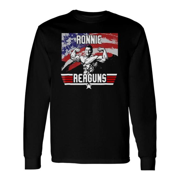 Ronnie Reaguns Patriot American Flag Long Sleeve T-Shirt