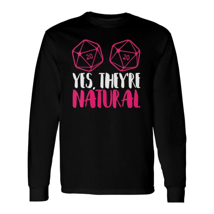 Rpg Nat 20 Yes, They're Natural D20 V-Neck Long Sleeve T-Shirt T-Shirt