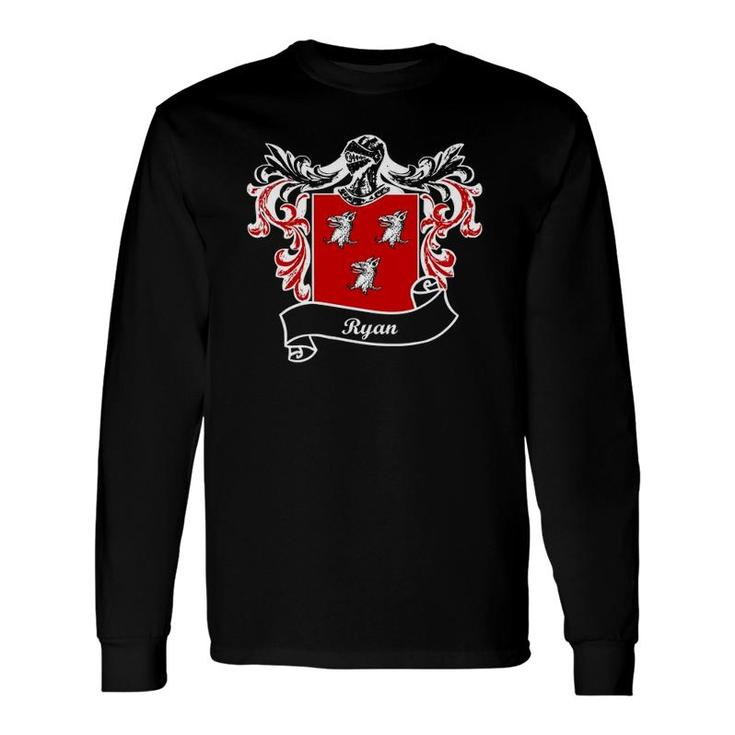 Ryan Coat Of Arms Surname Last Name Crest Long Sleeve T-Shirt T-Shirt